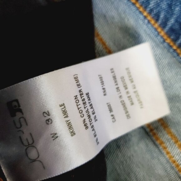 Anthropologie Joe's Jeans High Rise Skinny Distressed Ankle Stretch Jeans 32 - Picture 9 of 10